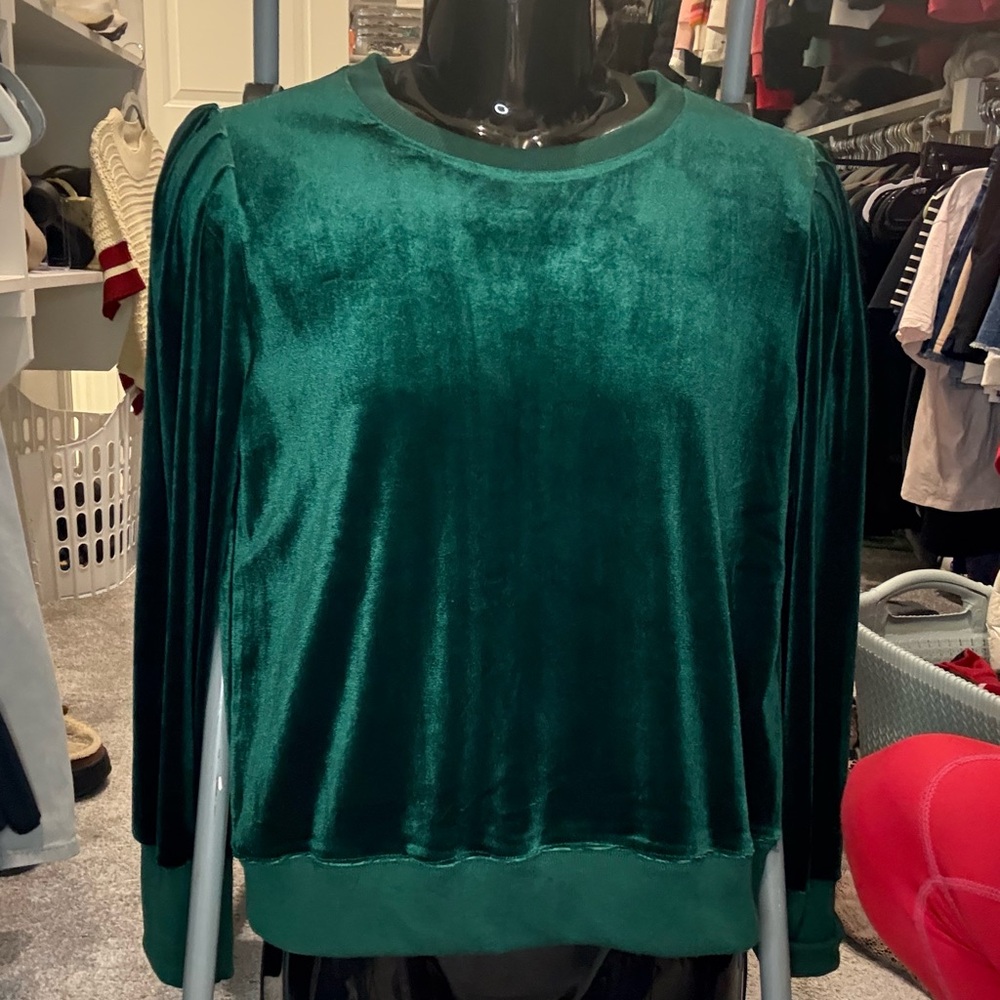JODIFL Teal Velvet Women's Sweatshirt